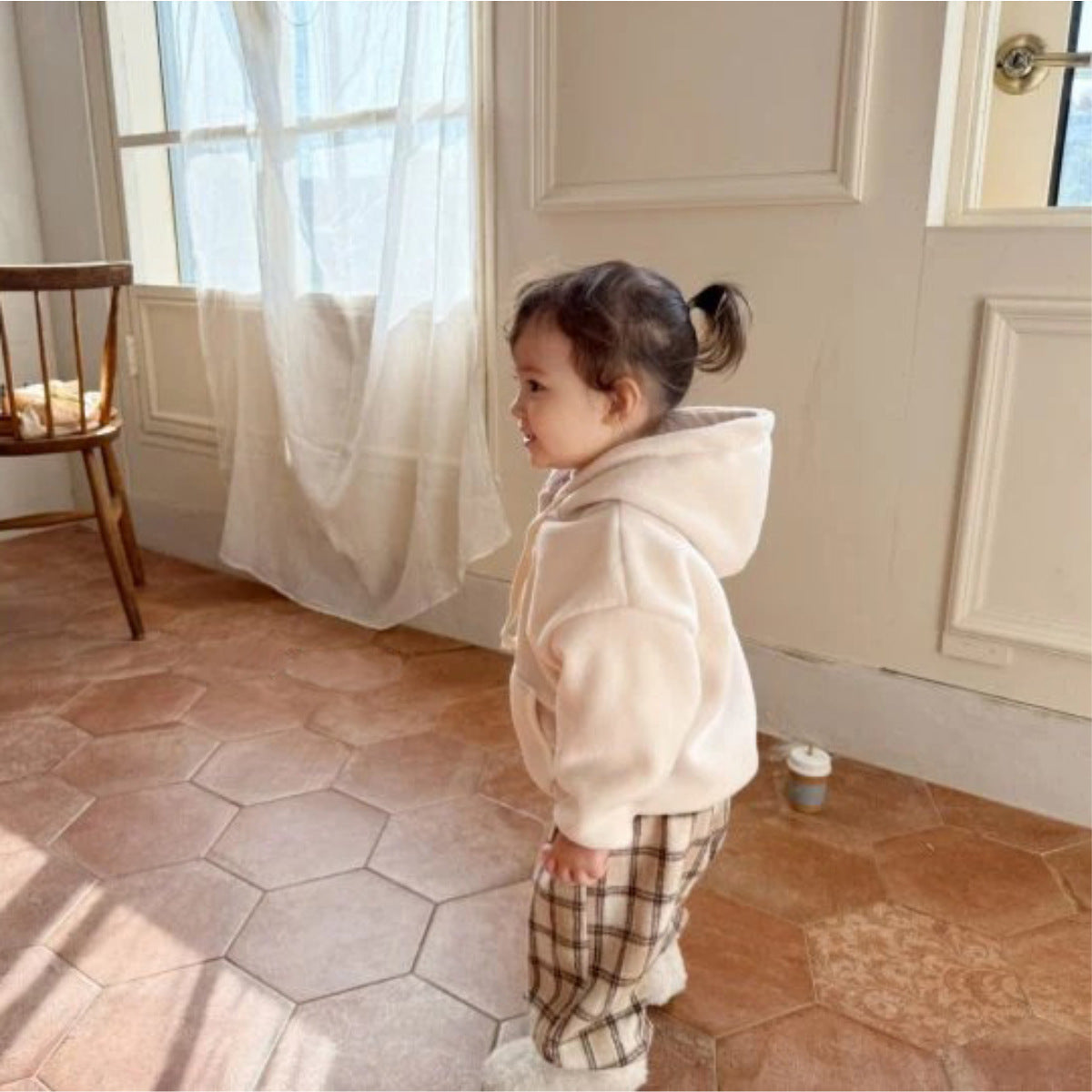 ロングパンツ・スウェットパンツ チェックパンツ 裏起毛 ゆったり バルーンシルエット カジュアル ボトムス【mh0011632】