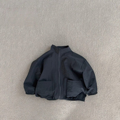 ショートコート・ジャケット・ジャンパー Navy / 73cm シンプルベーシックジップアップブルゾンジャケット【mh0010600】