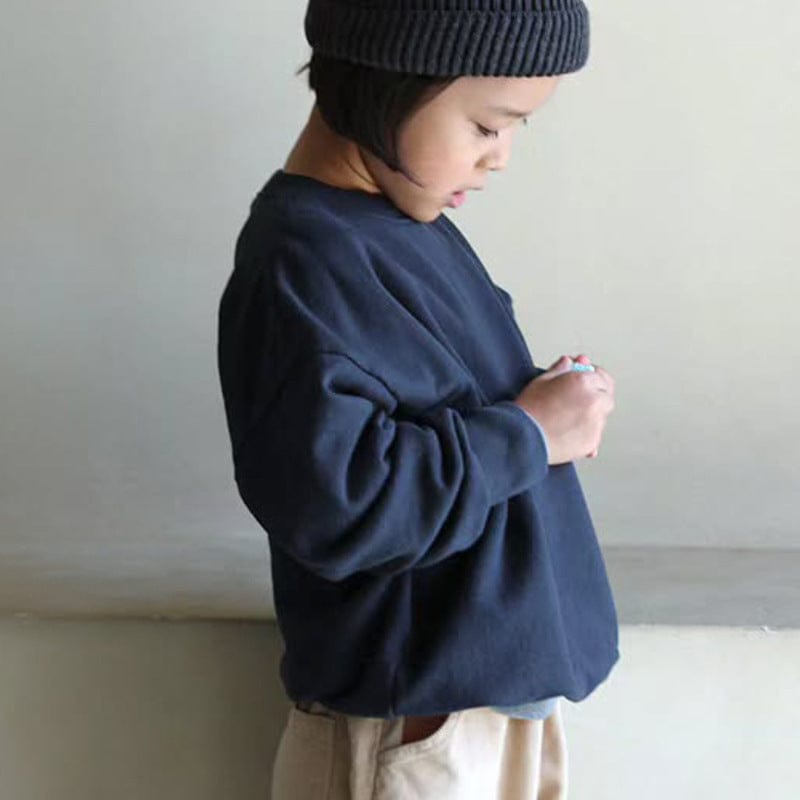 トレーナー・フーディ Navy Blue / 90cm シンプル無地スウェットトレーナー【mh0011116】