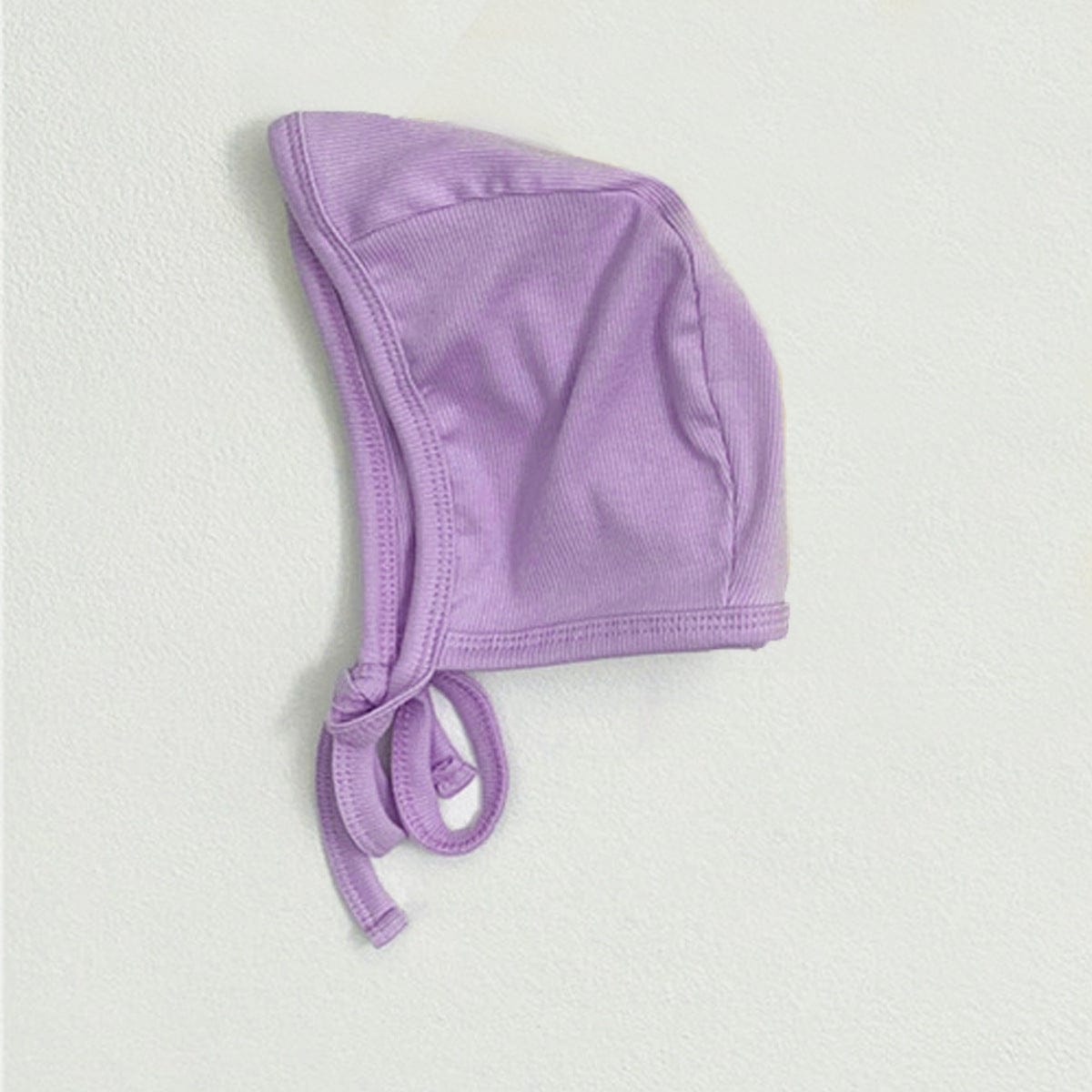 ロンパースセットアップ Purple hat / One Size バイカラー長袖ロンパース+足付きレギンスパンツ+ボンネット帽子セット【mh0010604】