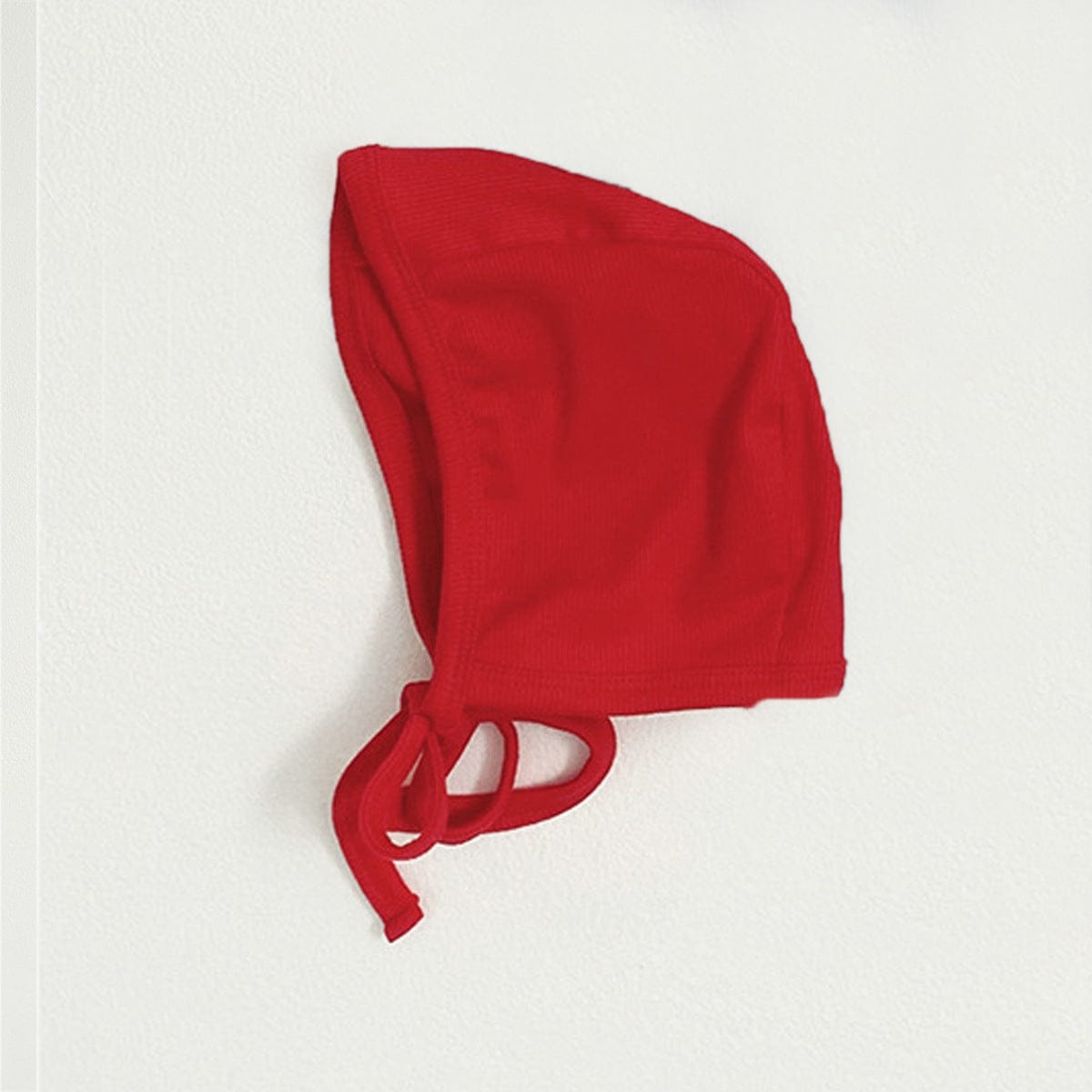 ロンパースセットアップ Red hat / One Size バイカラー長袖ロンパース+足付きレギンスパンツ+ボンネット帽子セット【mh0010604】