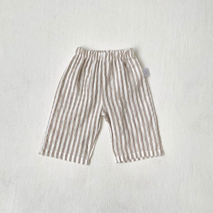 ロングパンツ・スウェットパンツ Stripe / 73cm デニム/ストライプ/チェック/ドットサマーイージーパンツ【mh0009980】