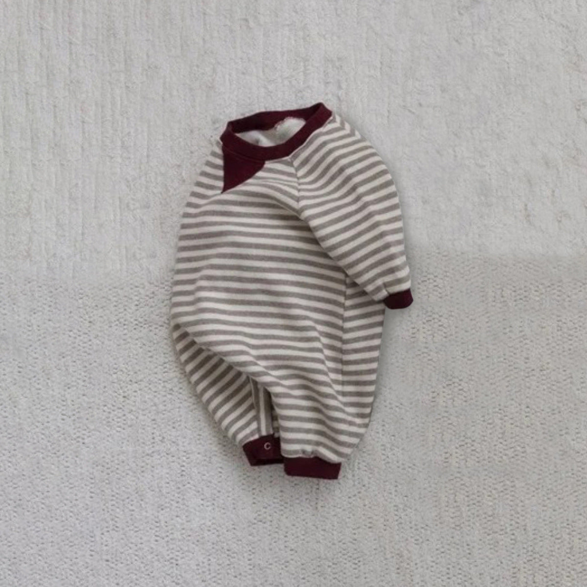 長袖ロンパース Stripe Fleece Sweat Bodysuit ボーダー 裏フリース ロンパース【mh0011849】
