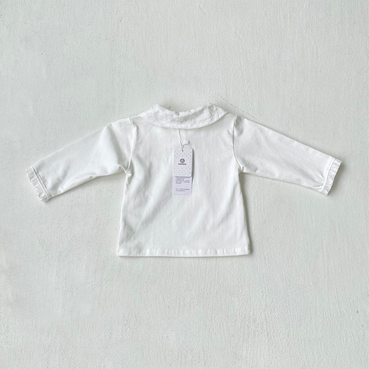 長袖シャツ・ブラウス 丸襟長袖Tシャツブラウス【mh0010614】