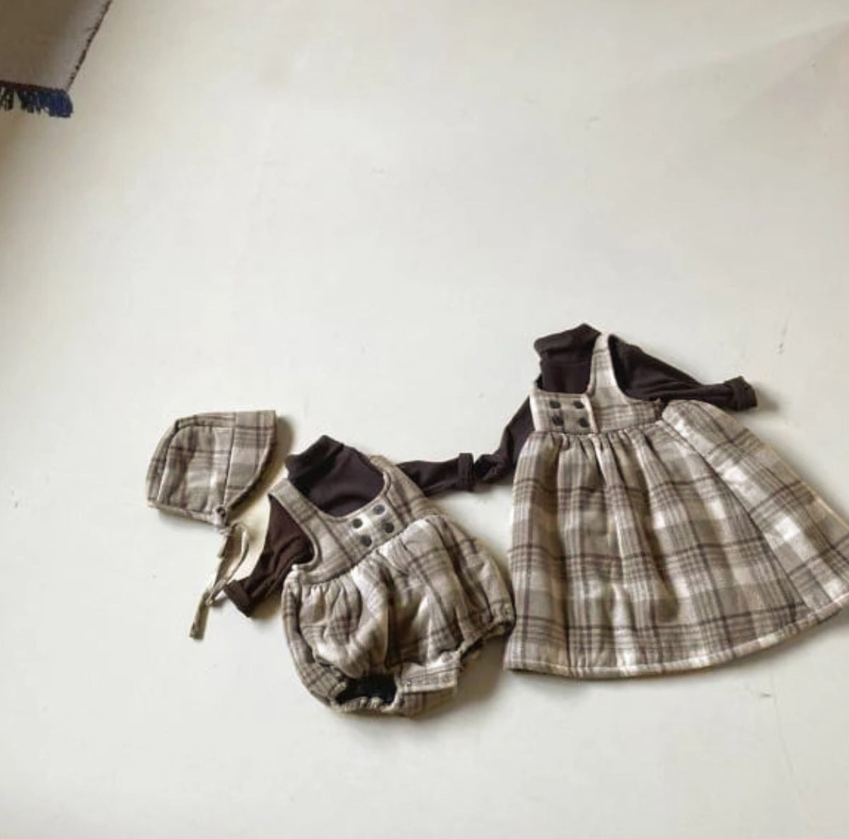 ノースリーブワンピース Tartan Fleece Sleeveless Dress タータンチェック 裏フリース ワンピース【mh0011853】