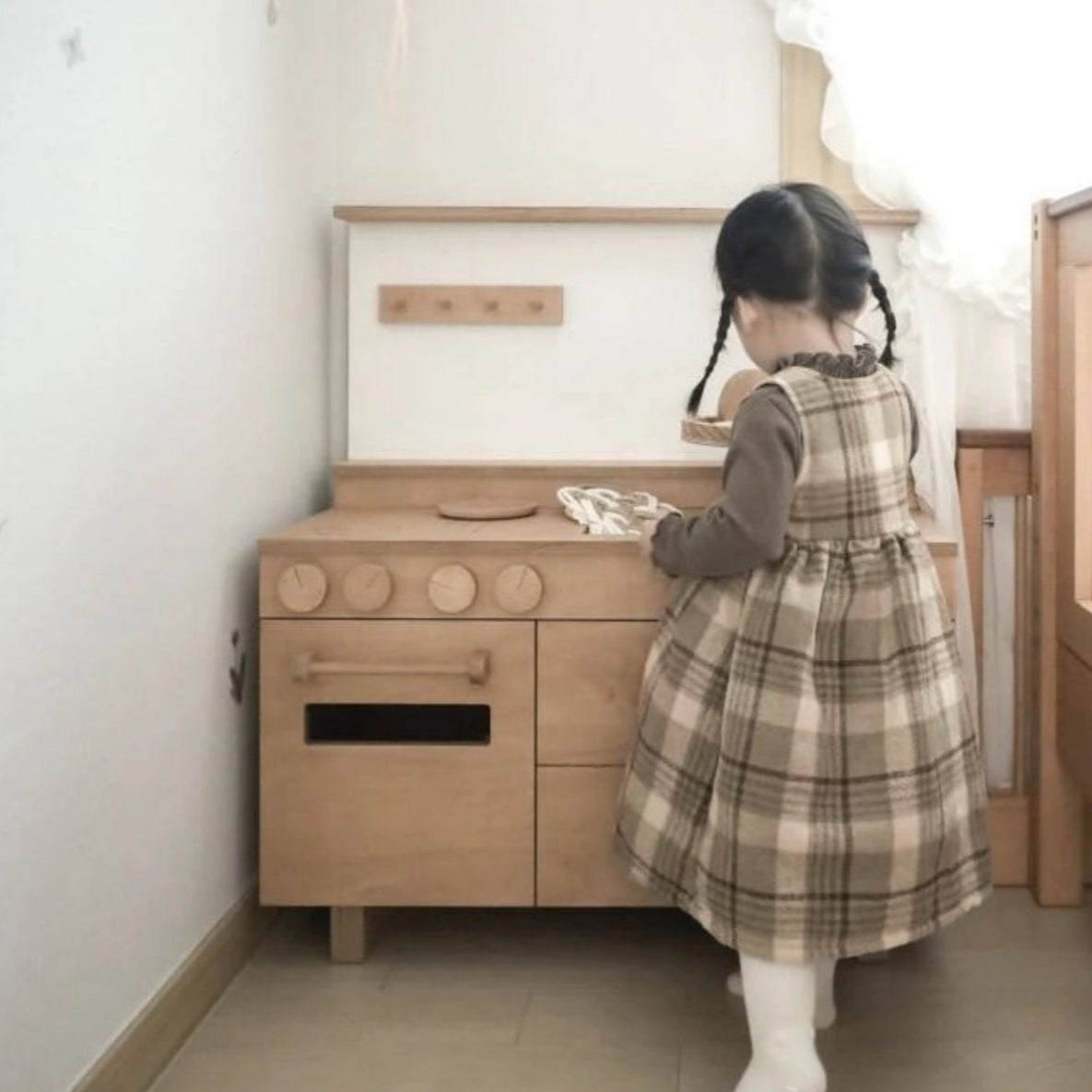 ノースリーブワンピース Tartan Fleece Sleeveless Dress タータンチェック 裏フリース ワンピース【mh0011853】