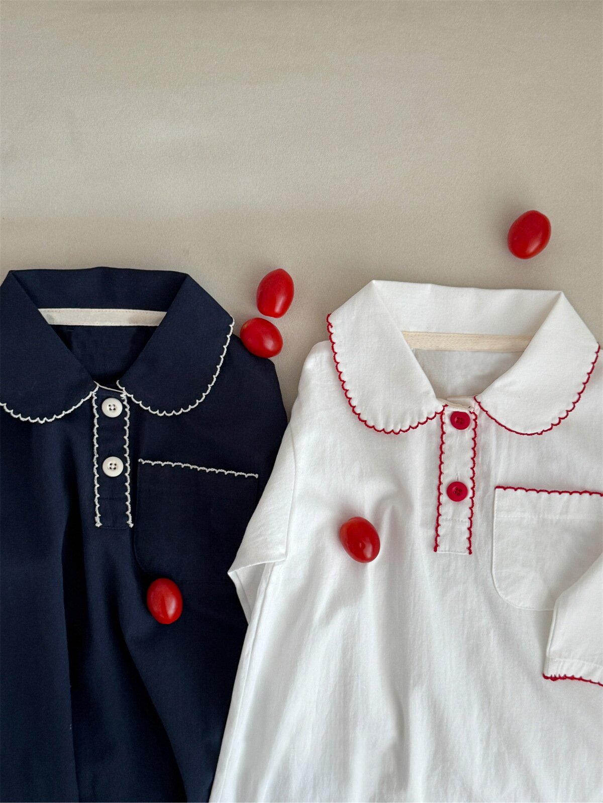 長袖ロンパース Two-Button Pocket Romper 2ボタン ポケット付ロンパース【mh0012120】