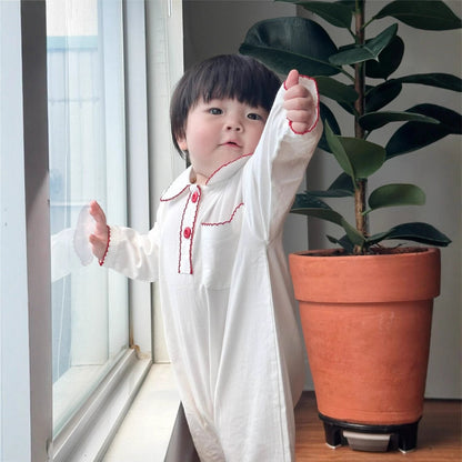 長袖ロンパース Two-Button Pocket Romper 2ボタン ポケット付ロンパース【mh0012120】