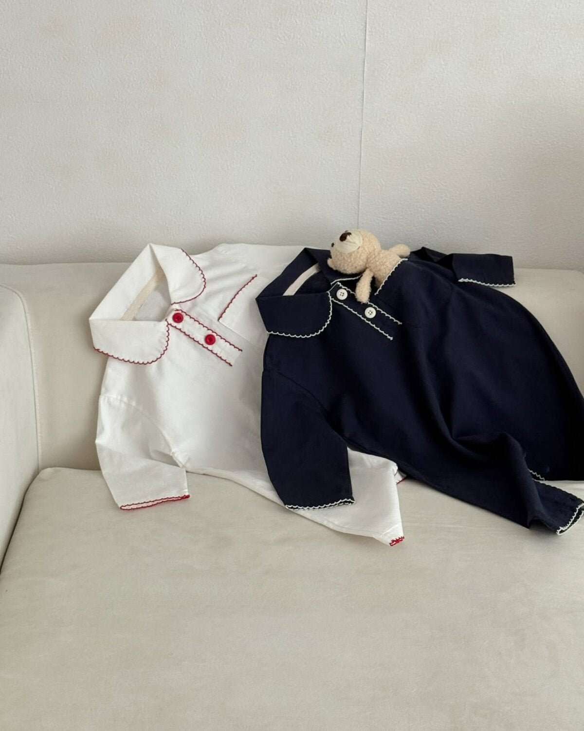 長袖ロンパース Two-Button Pocket Romper 2ボタン ポケット付ロンパース【mh0012120】