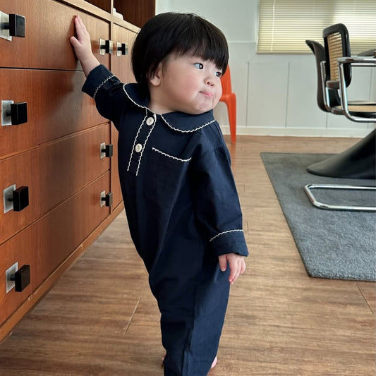 長袖ロンパース Two-Button Pocket Romper 2ボタン ポケット付ロンパース【mh0012120】