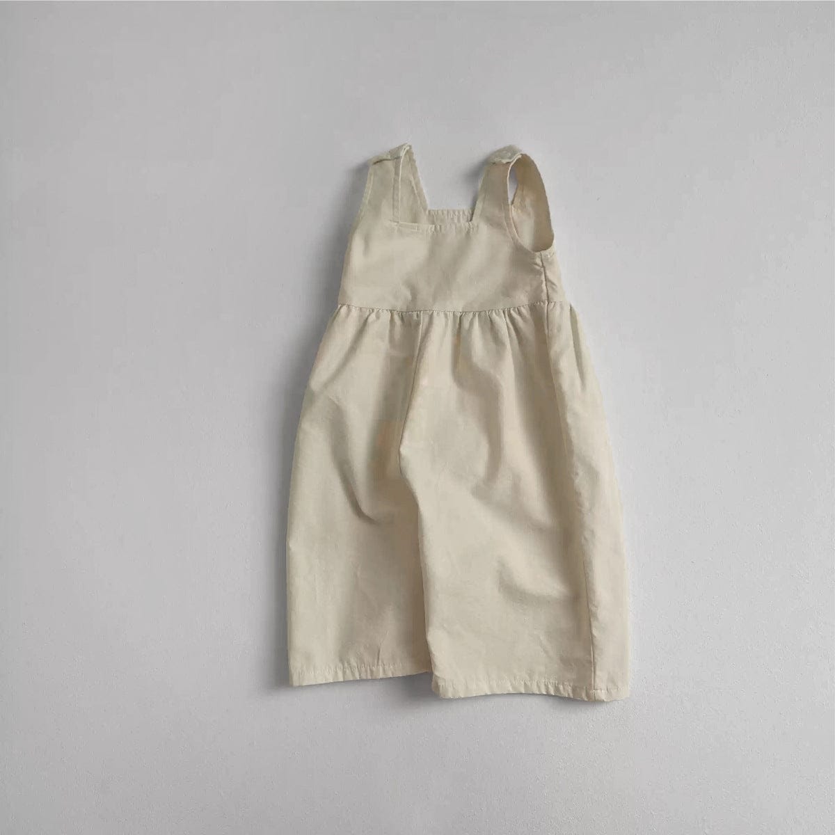 ノースリーブジャンプスーツ White Gray / 73cm ベビーオーバーオール シンプルベーシックワイドルーズノースリーブジャンプスーツ【mh0009023】