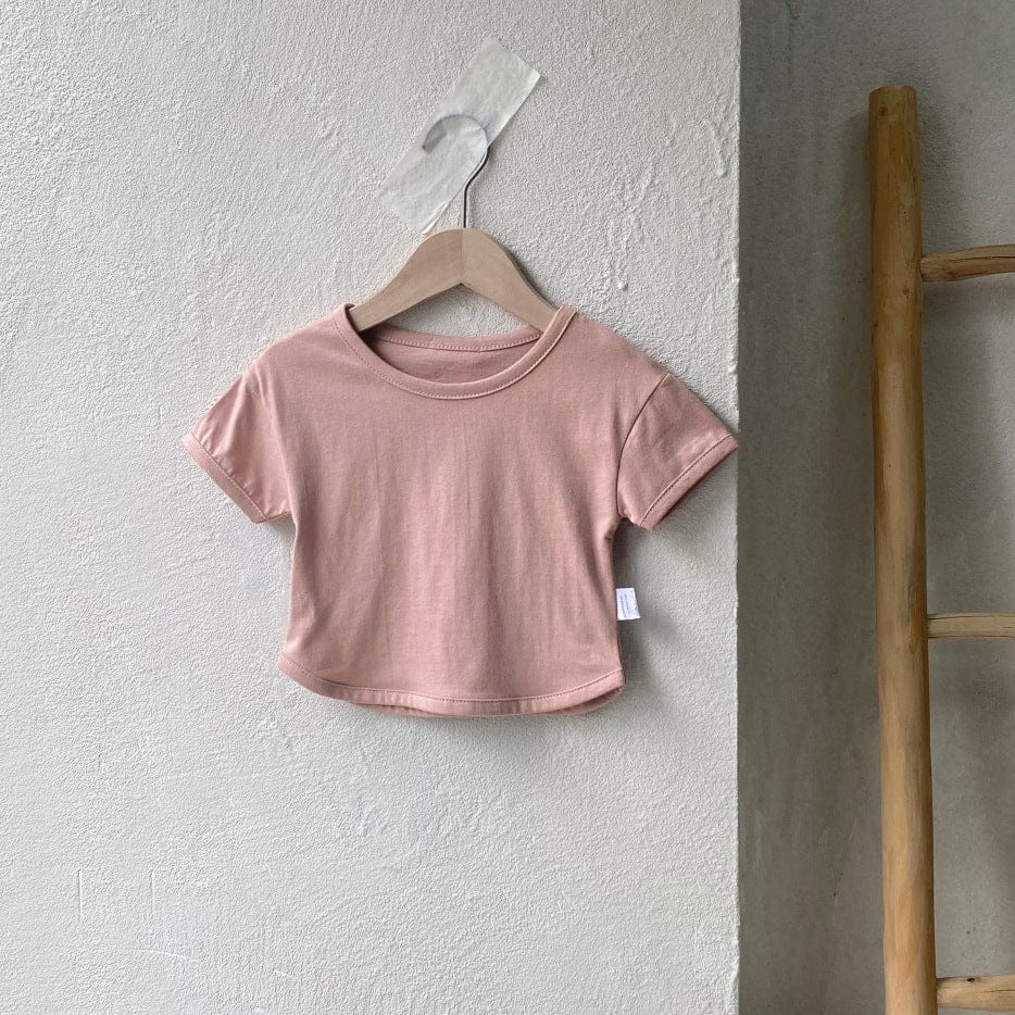 半袖Tシャツ Dark Pink / 73cm シンプルデイリー半袖Tシャツ【mh0009993】