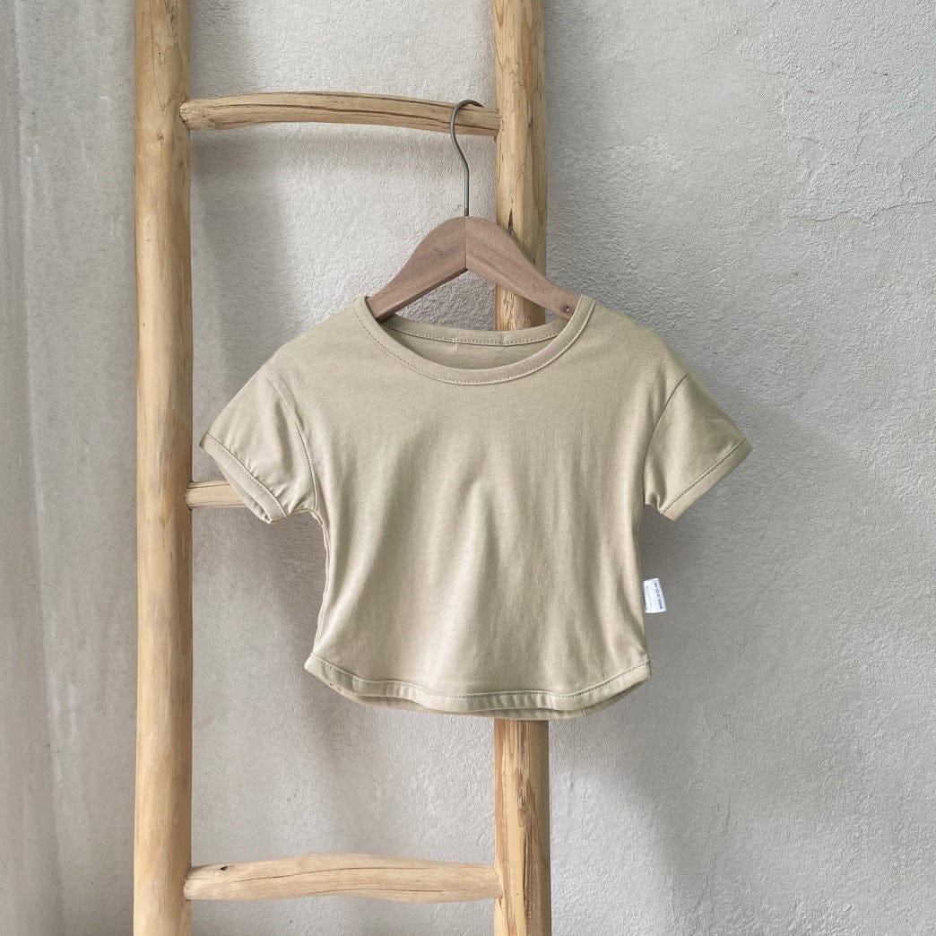 半袖Tシャツ Gray Apricot / 73cm シンプルデイリー半袖Tシャツ【mh0009993】