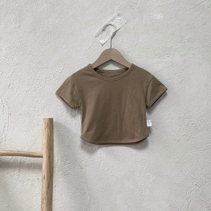 半袖Tシャツ Light Coffee / 73cm シンプルデイリー半袖Tシャツ【mh0009993】