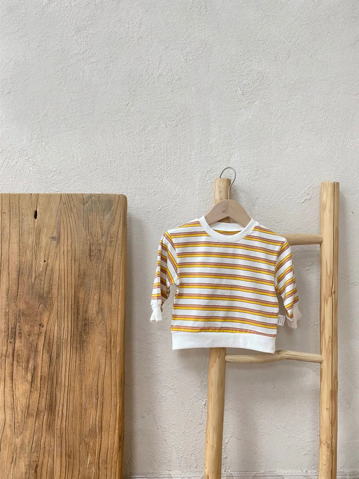 長袖Tシャツ ベビートップス ボーダー長袖スウェットTシャツ【mh0008531】