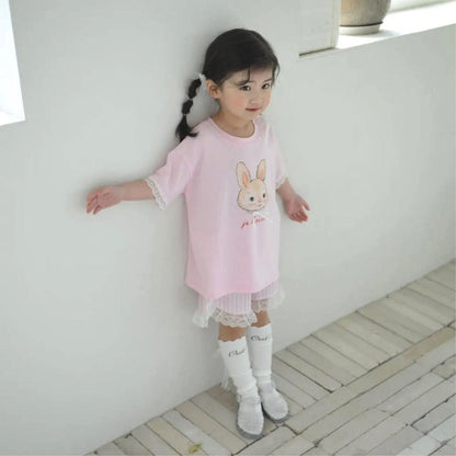 半袖Tシャツ うさぎラビットリボン半袖Tシャツ【mh0009857】