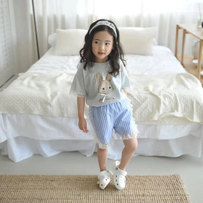 半袖Tシャツ うさぎラビットリボン半袖Tシャツ【mh0009857】