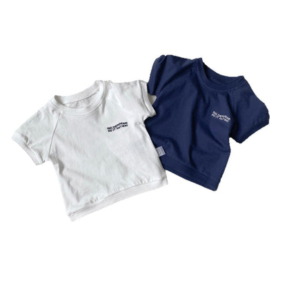 半袖Tシャツ レターロゴ刺繍半袖Tシャツ【mh0009981】