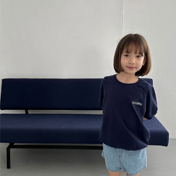 半袖Tシャツ レターロゴ刺繍半袖Tシャツ【mh0009981】