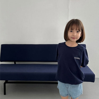 半袖Tシャツ レターロゴ刺繍半袖Tシャツ【mh0009981】