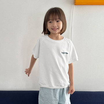 半袖Tシャツ レターロゴ刺繍半袖Tシャツ【mh0009981】