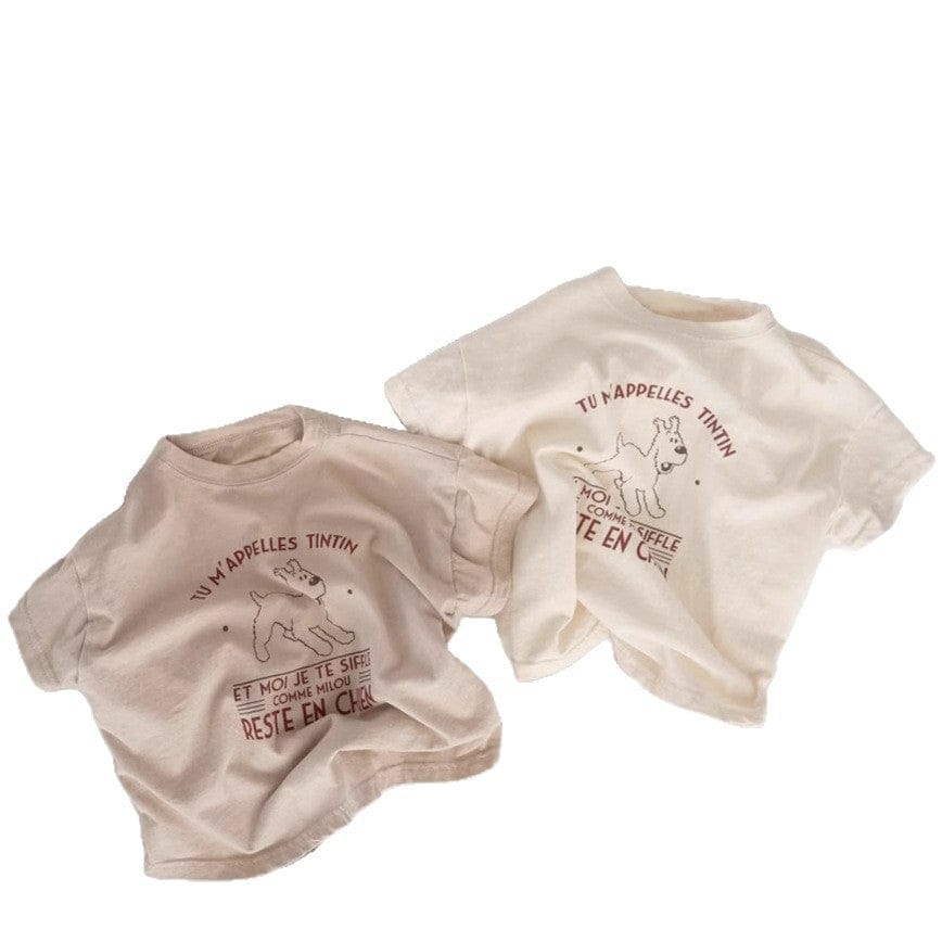 半袖Tシャツ 犬ドッグプリント半袖Tシャツ【mh0010207】