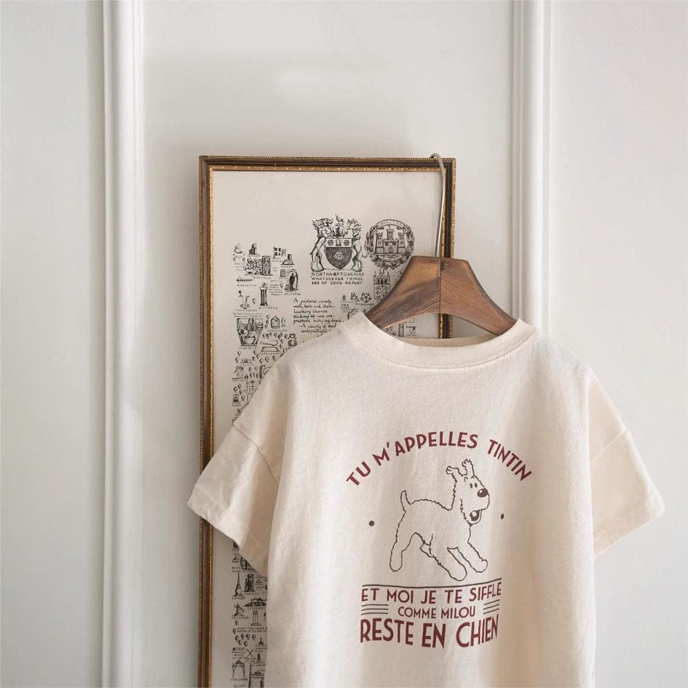 半袖Tシャツ 犬ドッグプリント半袖Tシャツ【mh0010207】