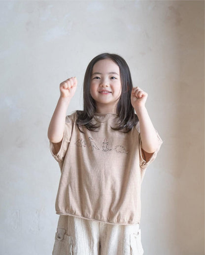 半袖Tシャツ ダイナソー恐竜プリント半袖Tシャツ【mh0010211】