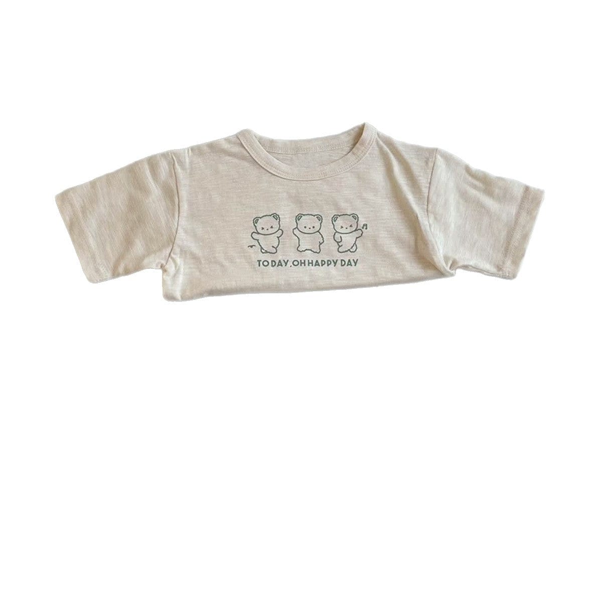 半袖Tシャツ うさぎ/くまプリント半袖Tシャツ【mh0010214】