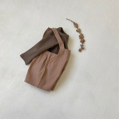 長袖Tシャツ リブ編み長袖Tシャツ シンプルデザイン コットンキッズトップス【mh0010897】