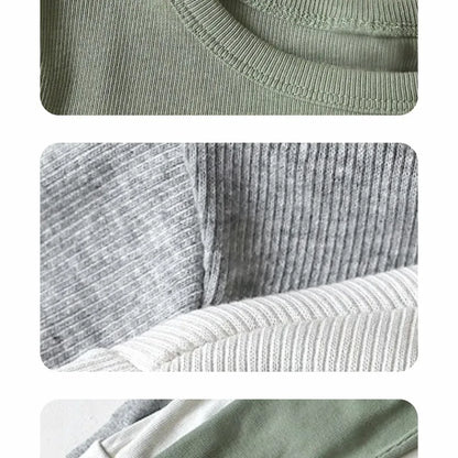 長袖Tシャツ リブコットン長袖カットソーTシャツ【mh0011107】