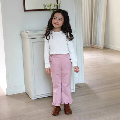 長袖Tシャツ リブコットン長袖カットソーTシャツ【mh0011107】