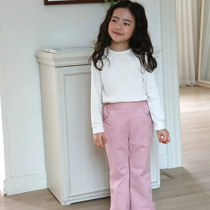 長袖Tシャツ リブコットン長袖カットソーTシャツ【mh0011107】