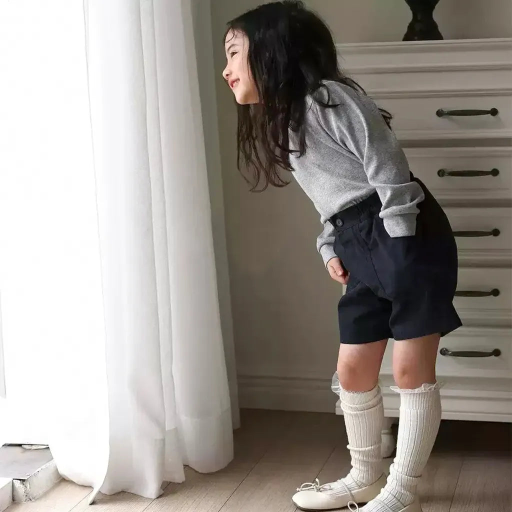 長袖Tシャツ リブコットン長袖カットソーTシャツ【mh0011107】