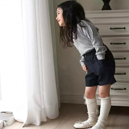 長袖Tシャツ リブコットン長袖カットソーTシャツ【mh0011107】