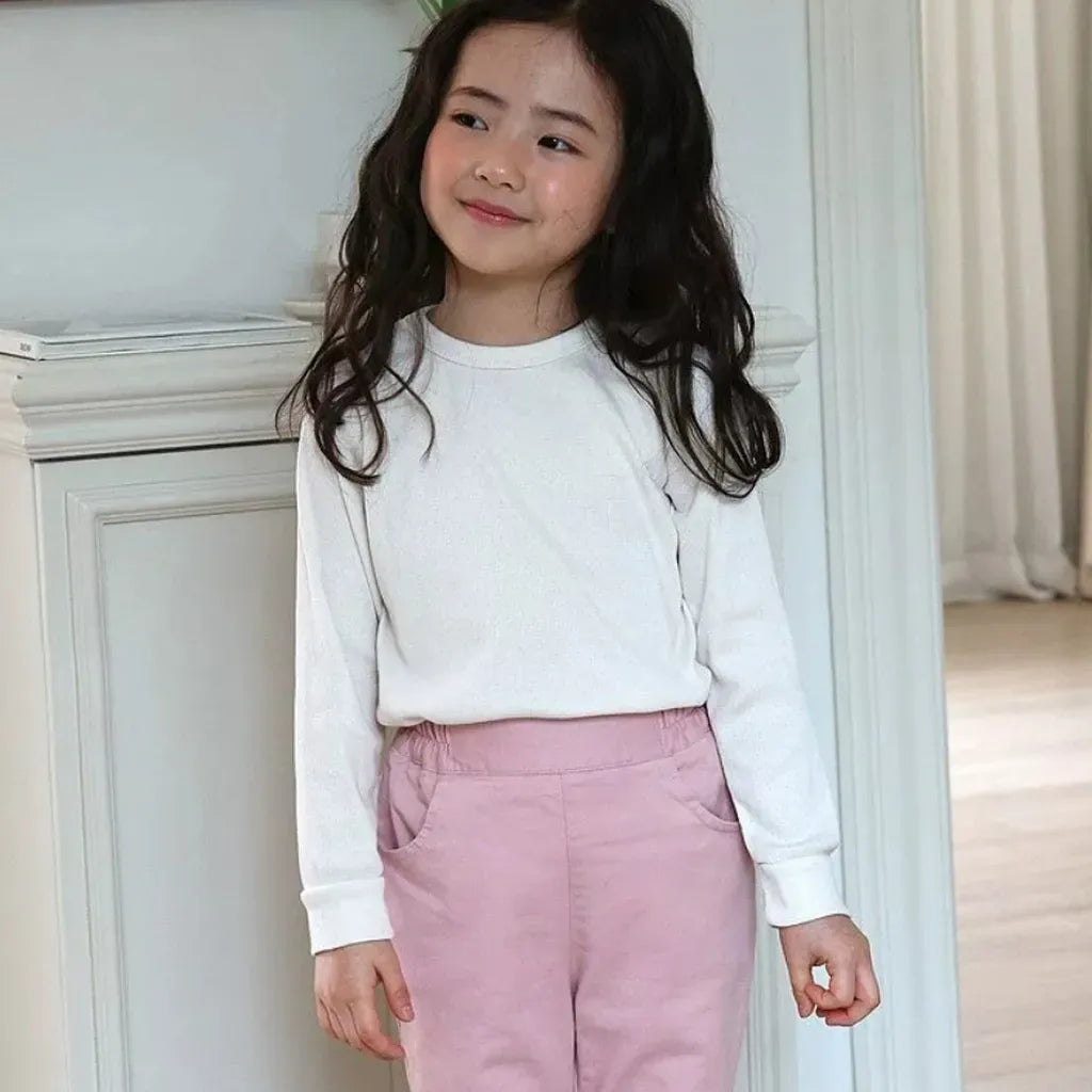 長袖Tシャツ リブコットン長袖カットソーTシャツ【mh0011107】