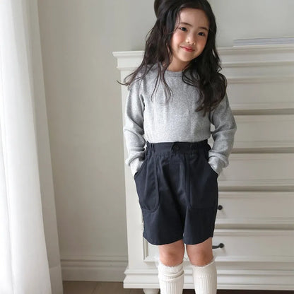 長袖Tシャツ リブコットン長袖カットソーTシャツ【mh0011107】