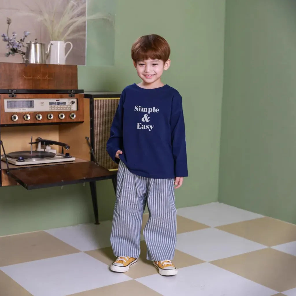 長袖Tシャツ 英字ロゴプリントエルボーパッチ長袖Tシャツ【mh0011113】