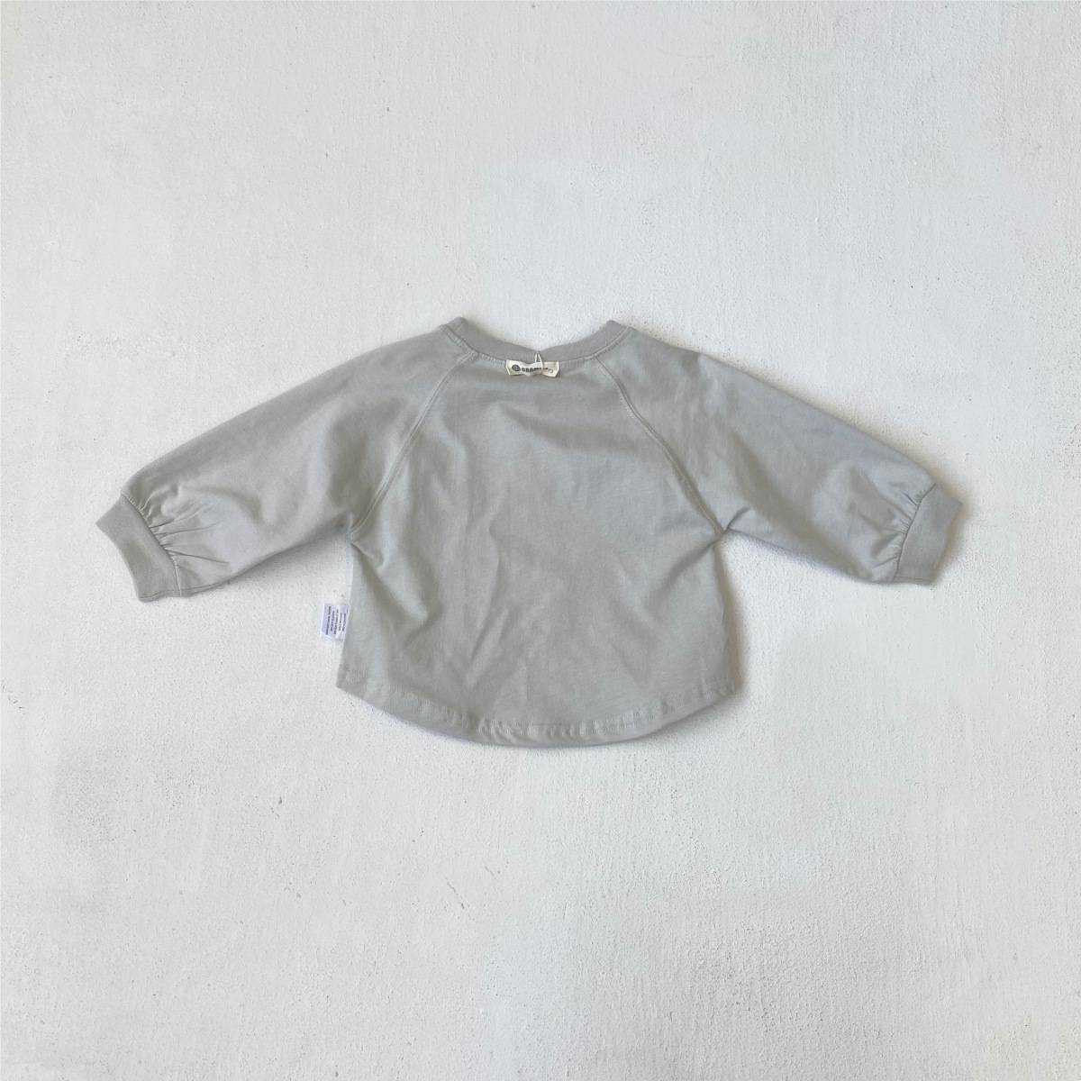 長袖Tシャツ 長袖Tシャツ スウェット素材 レインボー刺繍 ラグランスリーブトップス【mh0011372】