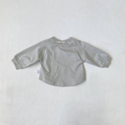 長袖Tシャツ 長袖Tシャツ スウェット素材 レインボー刺繍 ラグランスリーブトップス【mh0011372】