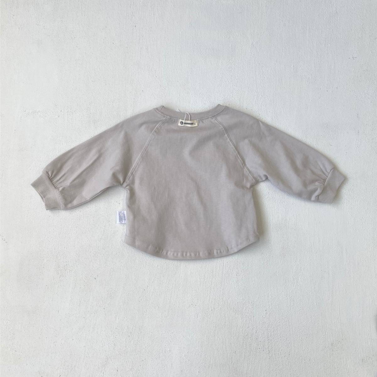 長袖Tシャツ 長袖Tシャツ スウェット素材 レインボー刺繍 ラグランスリーブトップス【mh0011372】