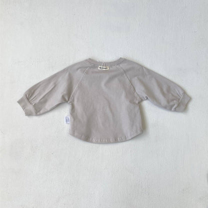 長袖Tシャツ 長袖Tシャツ スウェット素材 レインボー刺繍 ラグランスリーブトップス【mh0011372】