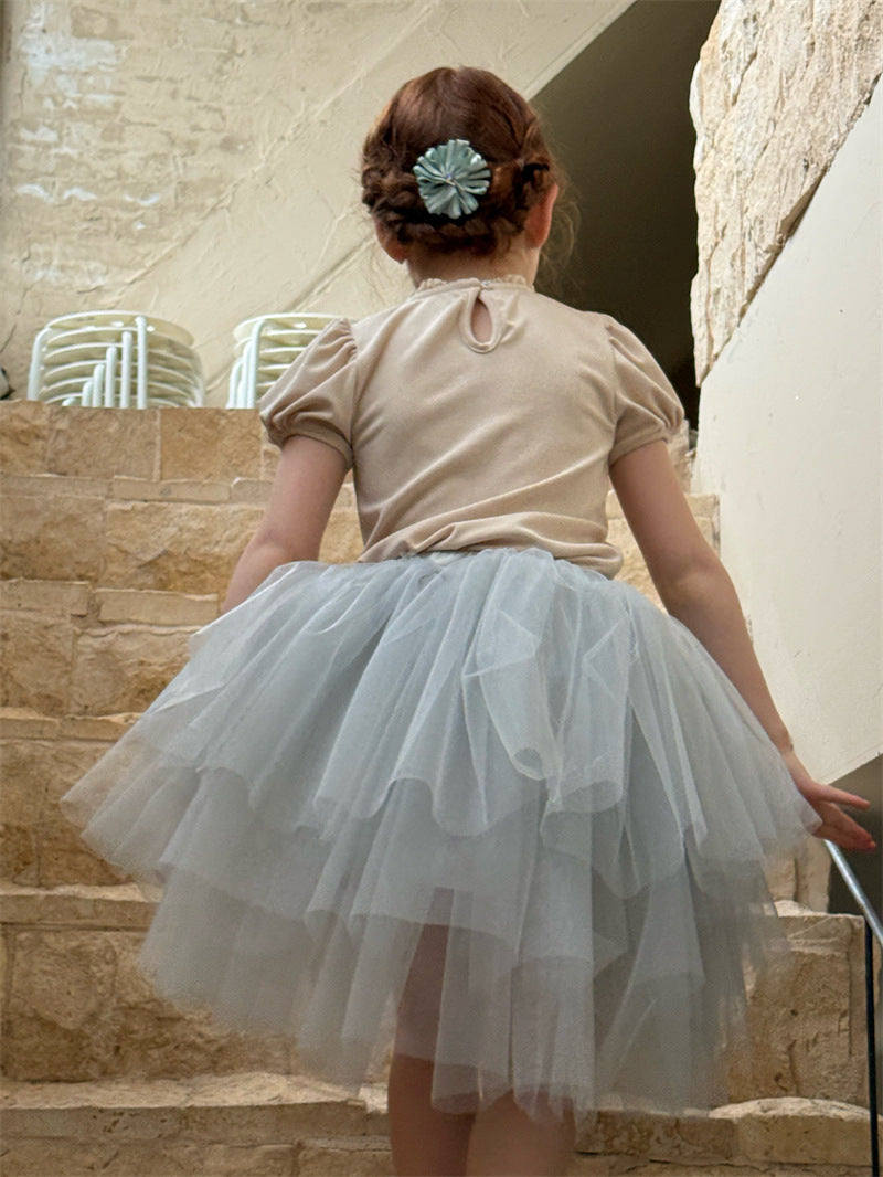 Beaded Tulle Layered Skirt ビーズ チュール レイヤード スカート【mh0012406】 Chengle
