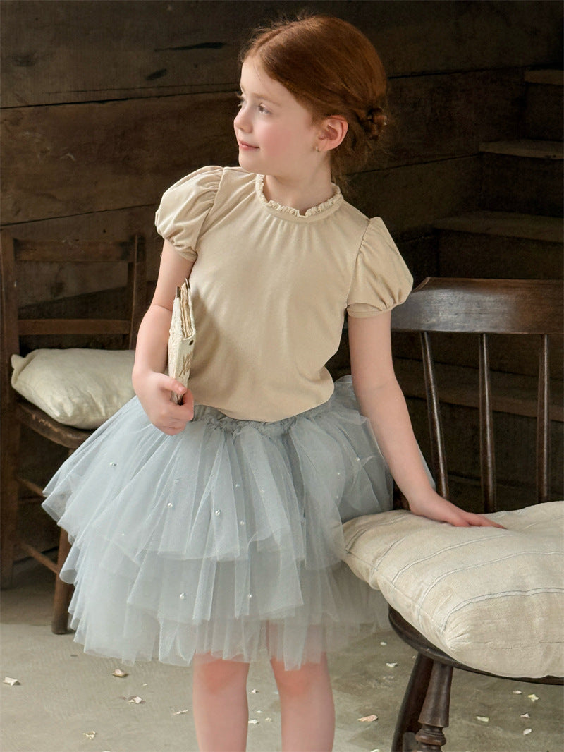 Beaded Tulle Layered Skirt ビーズ チュール レイヤード スカート【mh0012406】 Chengle