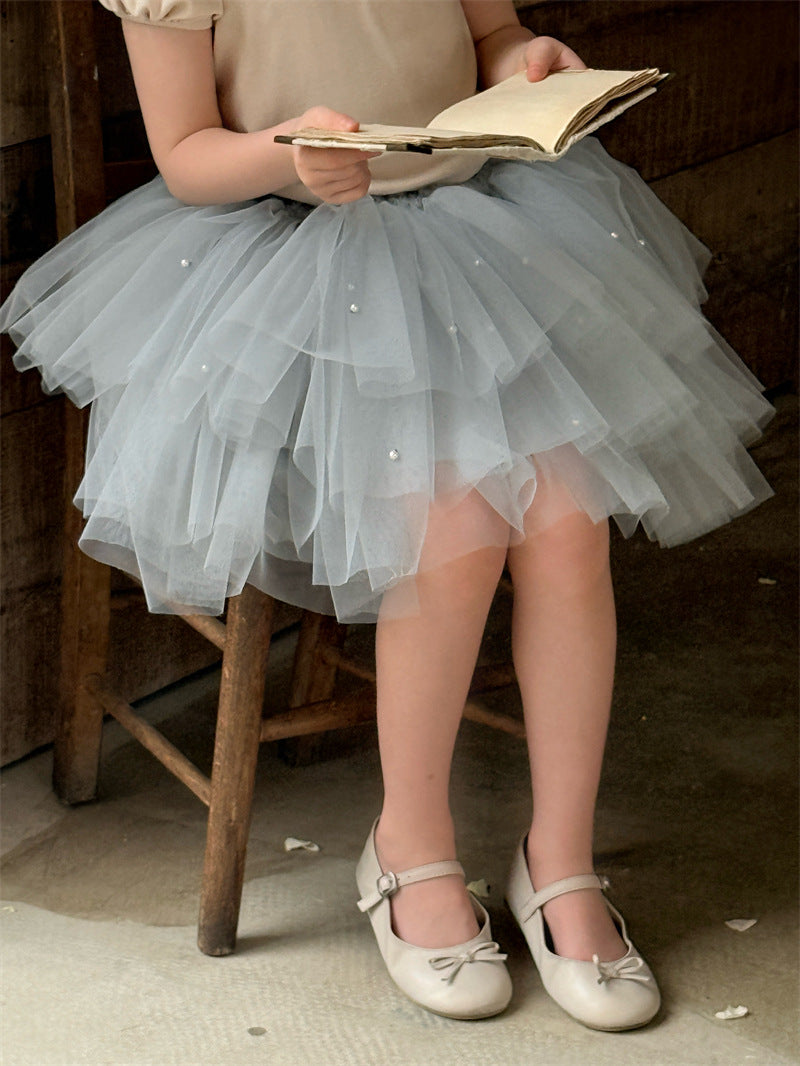 Beaded Tulle Layered Skirt ビーズ チュール レイヤード スカート【mh0012406】 Chengle