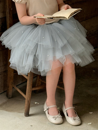 Beaded Tulle Layered Skirt ビーズ チュール レイヤード スカート【mh0012406】 Chengle