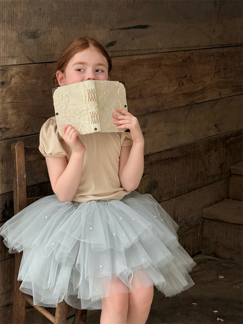 Beaded Tulle Layered Skirt ビーズ チュール レイヤード スカート【mh0012406】 Chengle