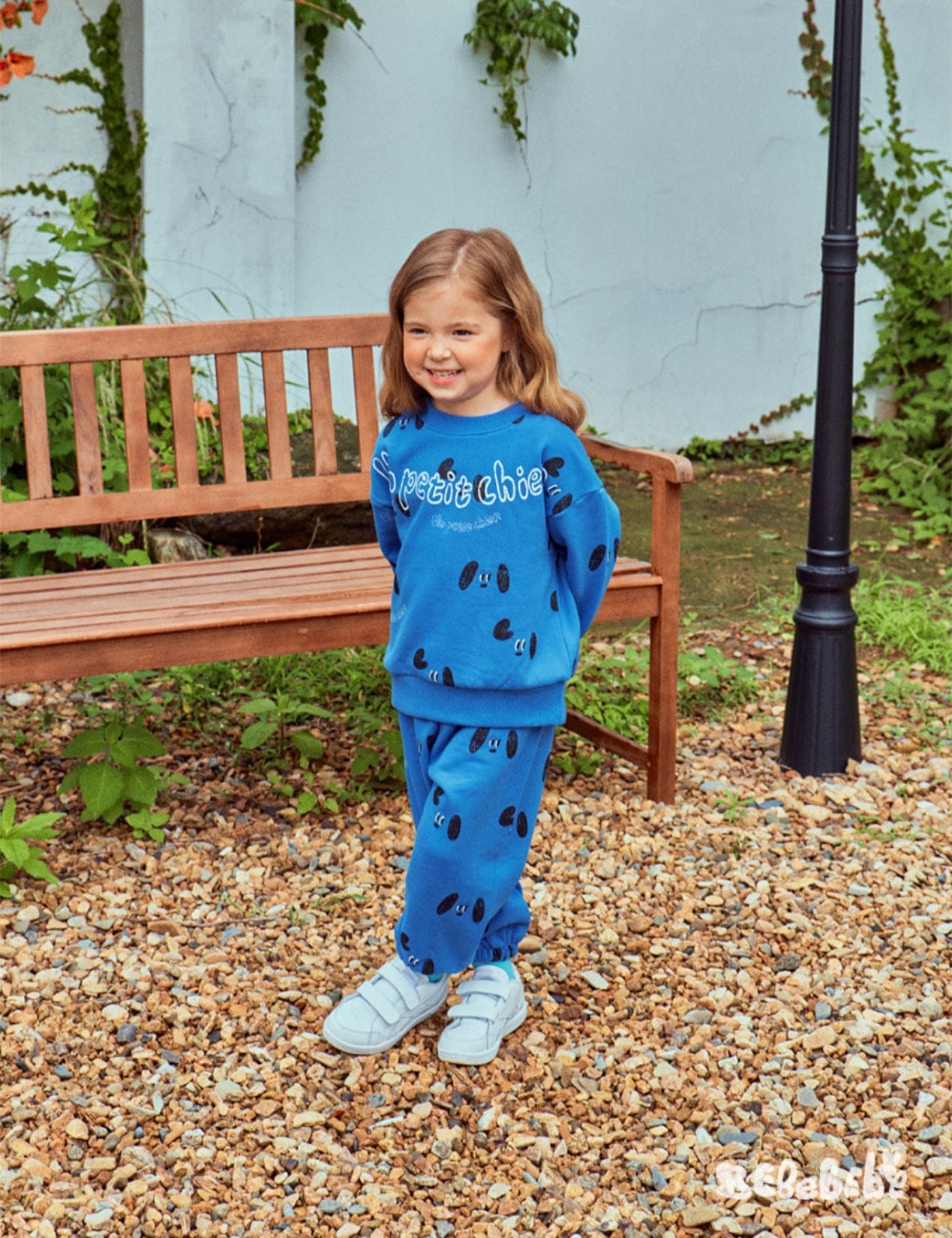 長袖セットアップ ドッグ柄スウェットシャツ+ジョガーパンツセットアップ 2点セット【mh0010985】