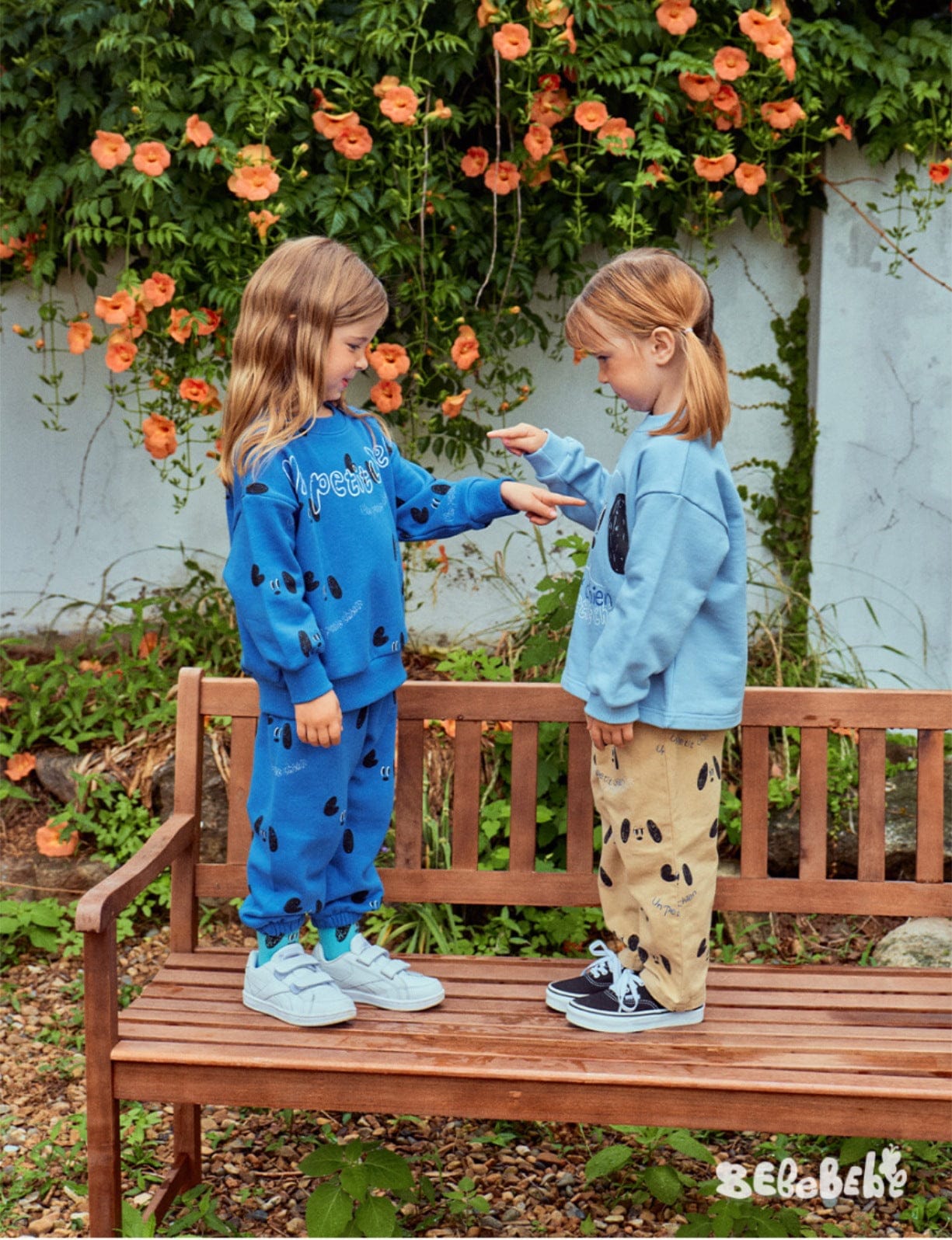 長袖セットアップ ドッグ柄スウェットシャツ+ジョガーパンツセットアップ 2点セット【mh0010985】