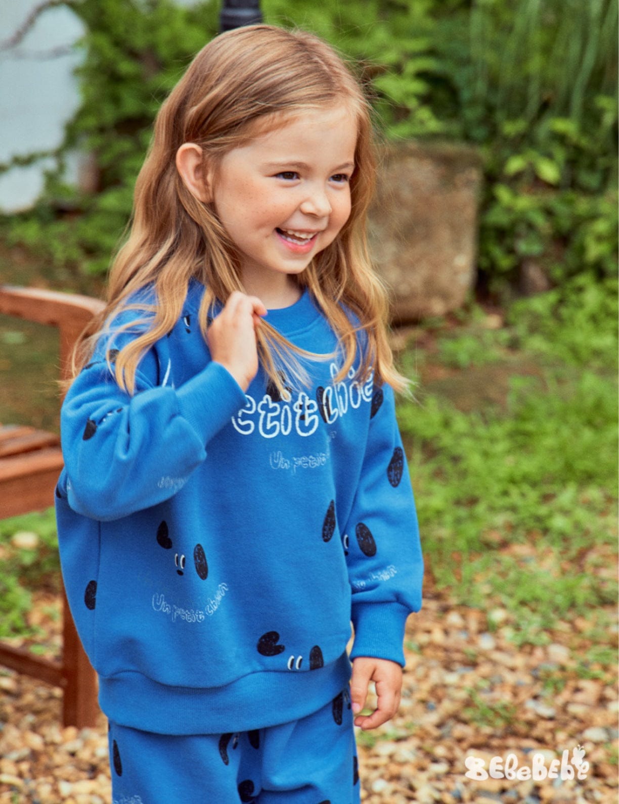 長袖セットアップ ドッグ柄スウェットシャツ+ジョガーパンツセットアップ 2点セット【mh0010985】